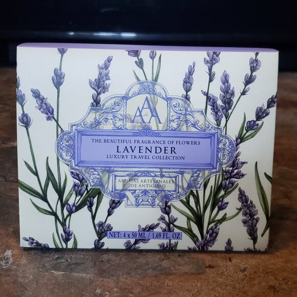 Aromas Artesanales De Antigua AAA Lavender Luxury Travel Collection Gift Set - Picture 1 of 5